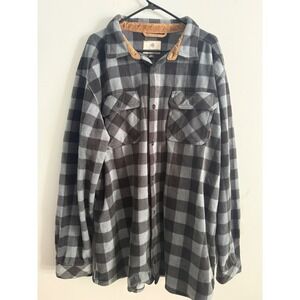 Legendary Whitetails Men 2XT Flannel Shirt Plaid Gray Long Sleeve Button Up